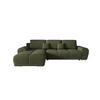 ECKSOFA BEGA L Links ARAGON 39 mit Schlaffunktion - Grün, Textil (289/185cm) - Bedante