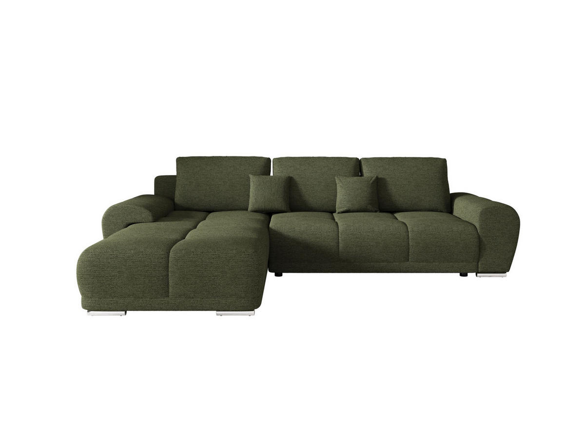 ECKSOFA BEGA L Links ARAGON 39 mit Schlaffunktion - Grün, Textil (289/185cm) - Bedante