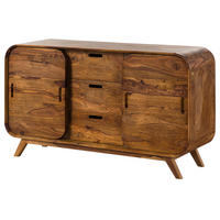SIDEBOARD Sheesham 134x40x75 hellbraun lackiert MAILAND #101 - Braun, Holz (134/75/40cm) - Massivmoebel24