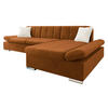 ECKSOFA Malwi Premiumi, Seite: Rechts - Beige/Bronzefarben, Holz/Textil (278/161cm) - MIRJAN24