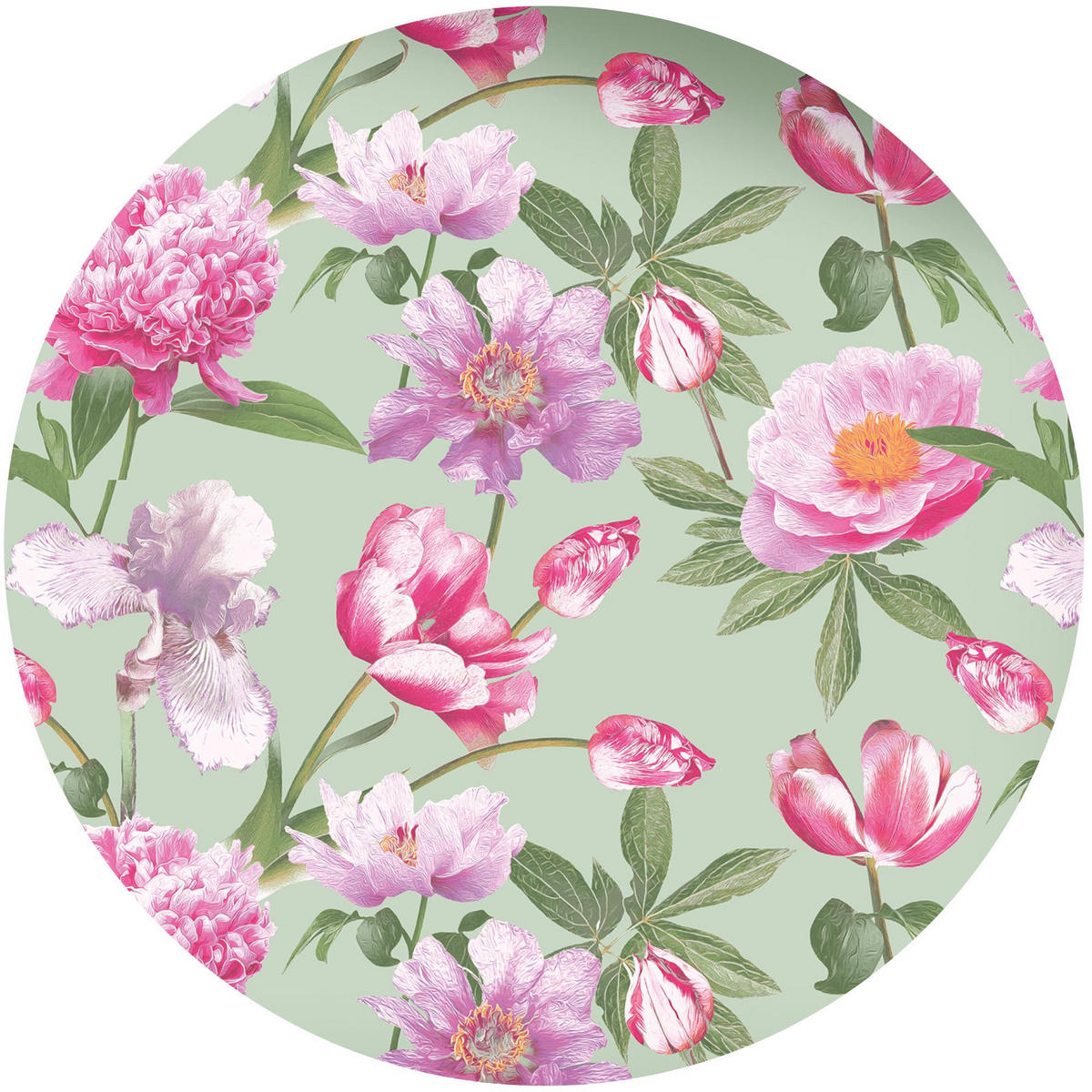 BETTWÄSCHE Baumwolle 2-teilig 135x200/80x80cm Flower Green - Hellgrün, Naturmaterialien (135/200cm) - Bestlivings