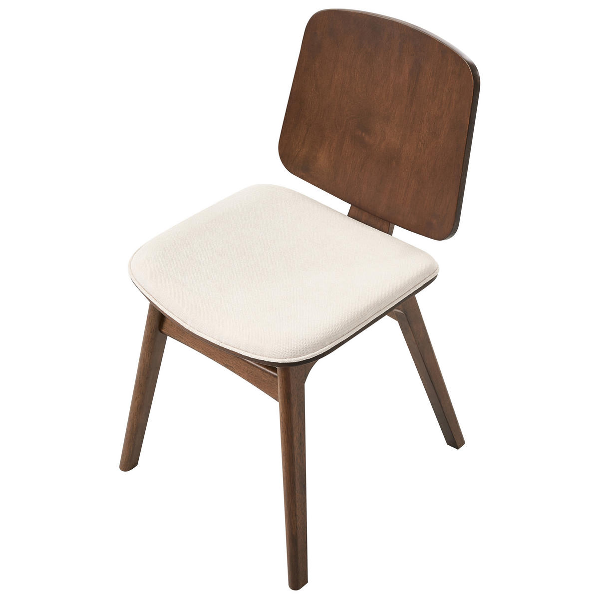 ESSZIMMERSTUHL 2er-Set Holz Braun/Hellbeige Charleston - Beige, Textil (45/78/51cm) - Beliani