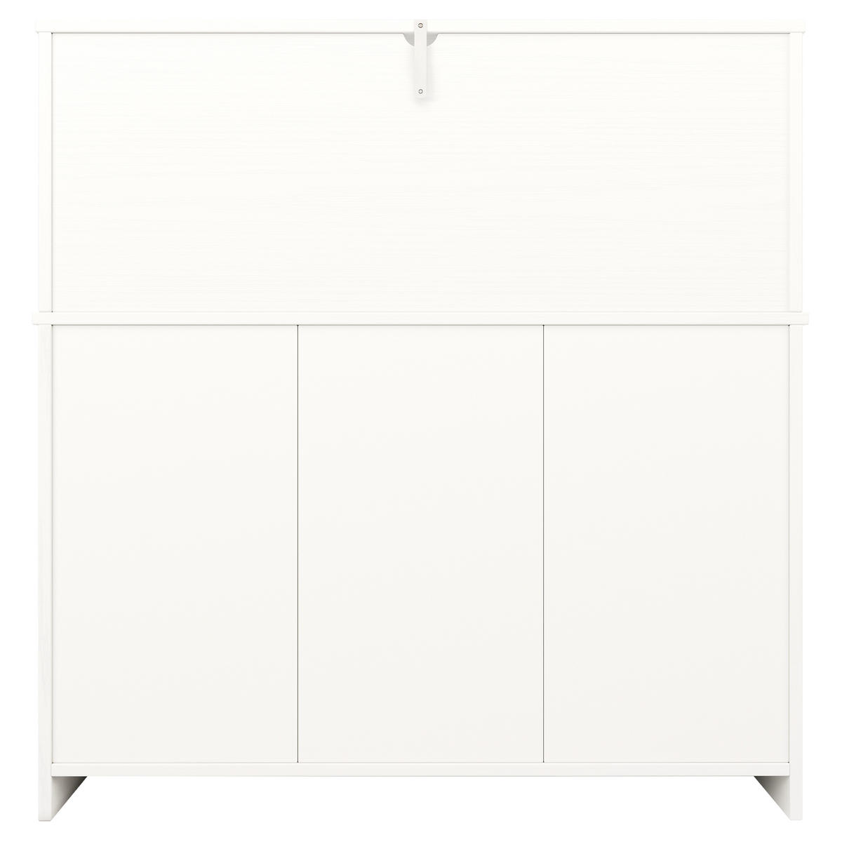 GESCHIRRSCHRANK aus MDF & Metall 120x40x120 cm in Weiß - Weiß, Holzwerkstoff (120/120/40cm) - Modfu