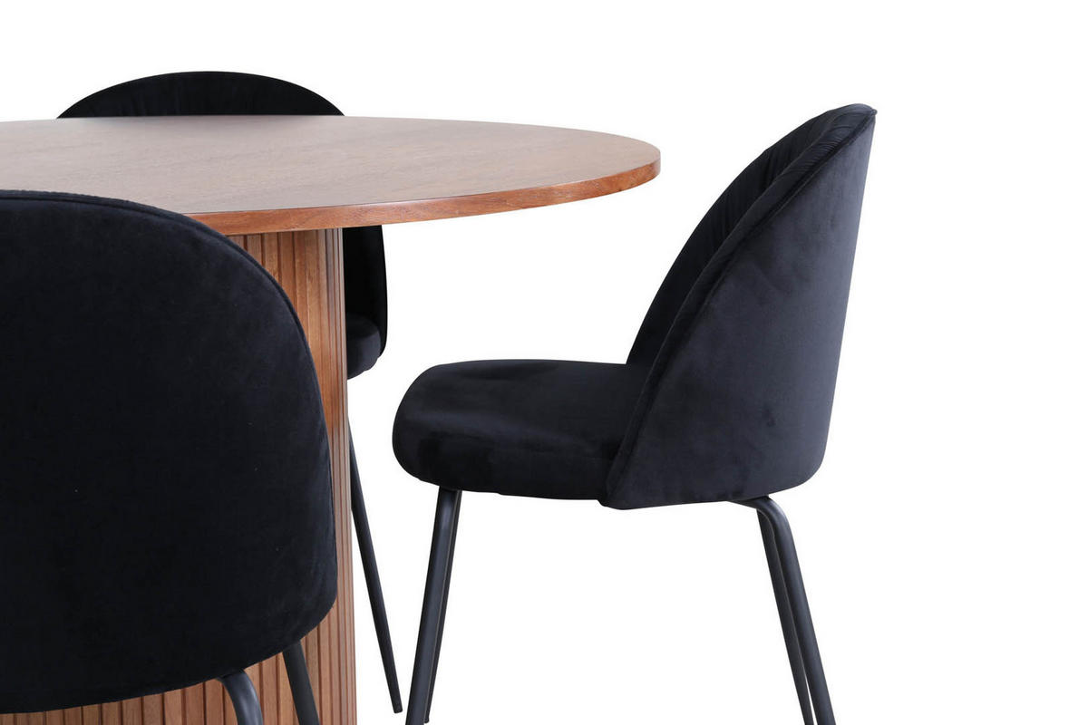 TISCHGRUPPE Schwarz - Schwarz, Holzwerkstoff (110/74/110cm) - ebuy24