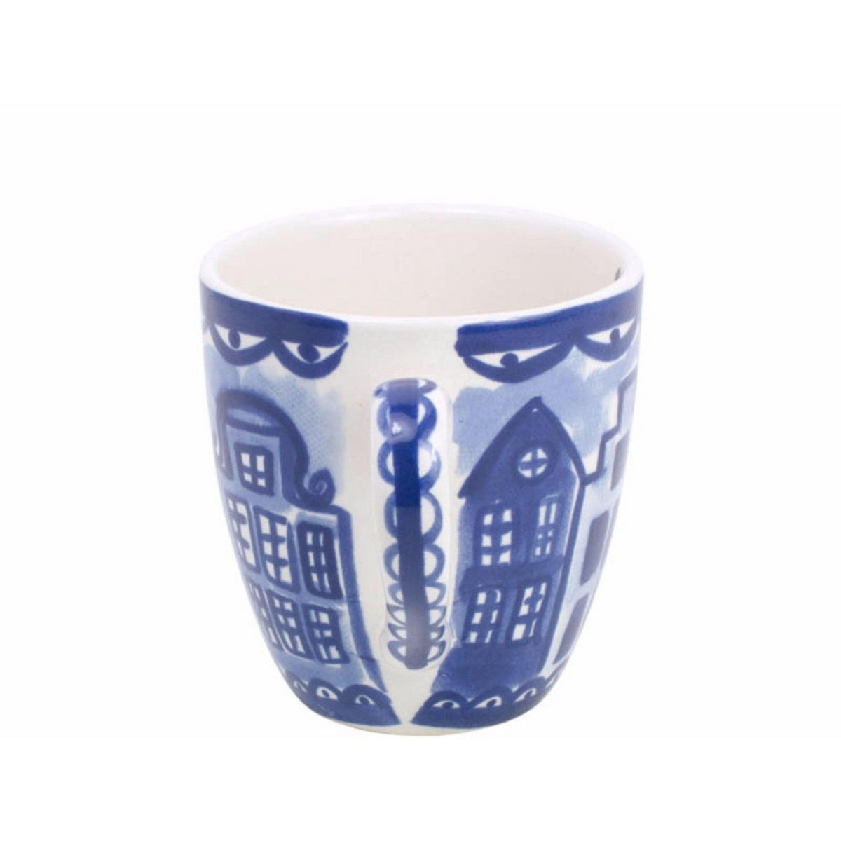 MINI-BECHER Küssend in Blau - 200 ml - Multicolor, Keramik (0.2L) - Blond Amsterdam