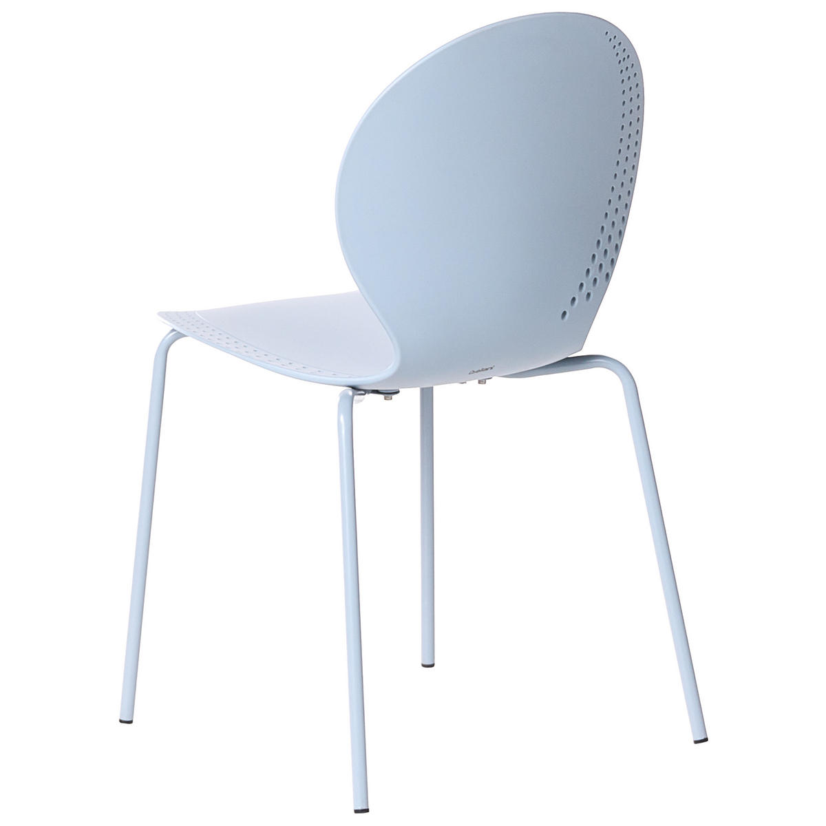 GARTENSTUHL 4er-Set stapelbar Hellblau Milos - Hellblau, Kunststoff (45/80/48cm) - Beliani