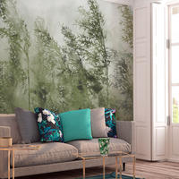 VLIESTAPETE Grün 300/210 cm - Grau/Grün, Textil (300/1cm) - KUNSTLOFT
