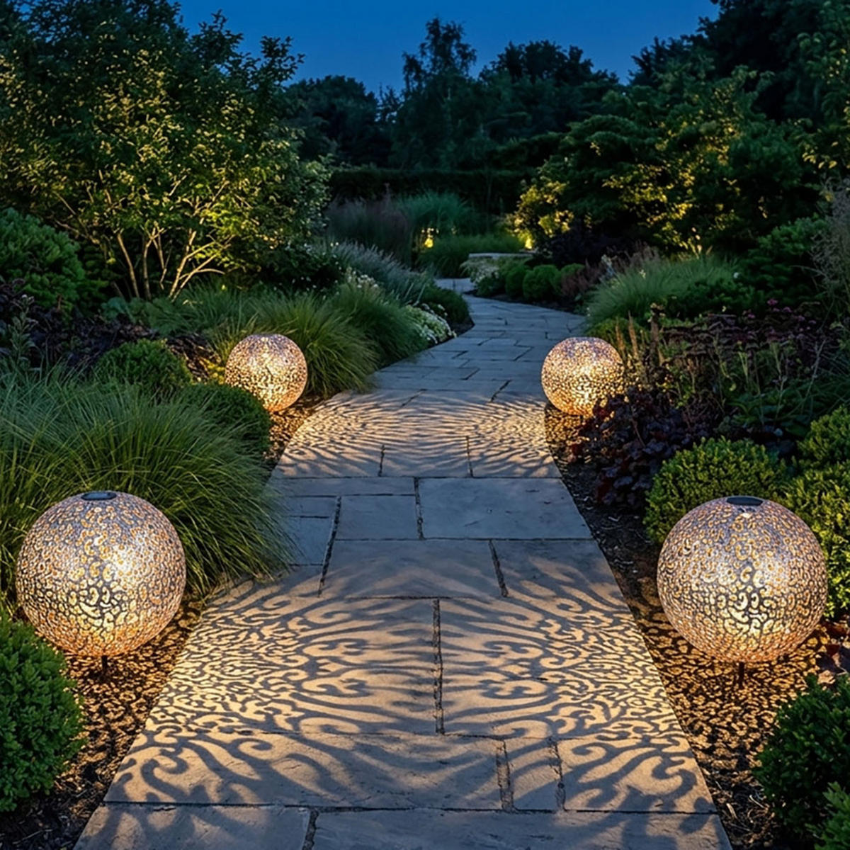 LED WEGELEUCHTE Solar Stecklampe Silber - Silberfarben, Metall (40/40/50cm)