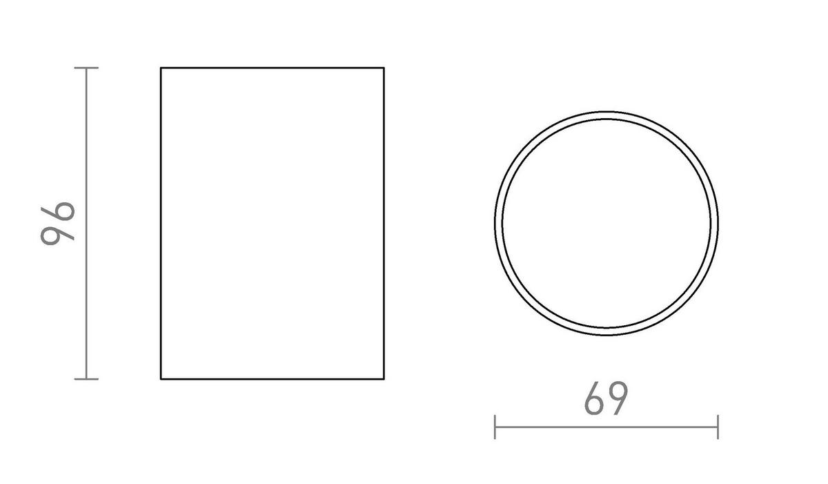 DECKENLEUCHTE CONNOR Schwarz 10 W - Schwarz, Metall (7/7/10cm) - Rendl