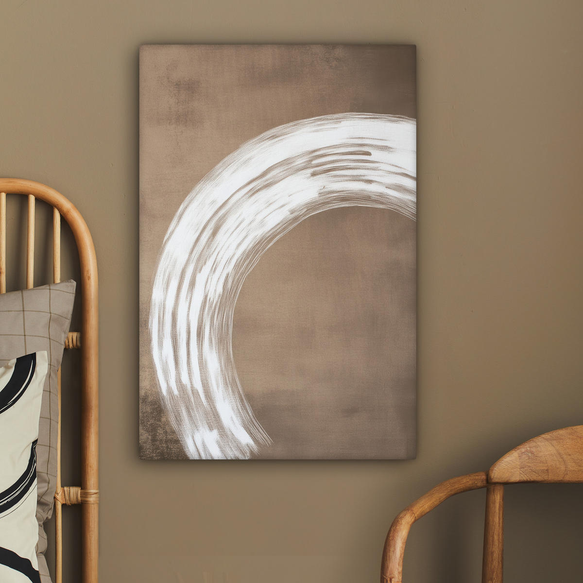 LEINWANDBILD Farbe - Braun - Japandi 60x90 cm - Kupferfarben, Textil (60/90cm) - MuchoWow