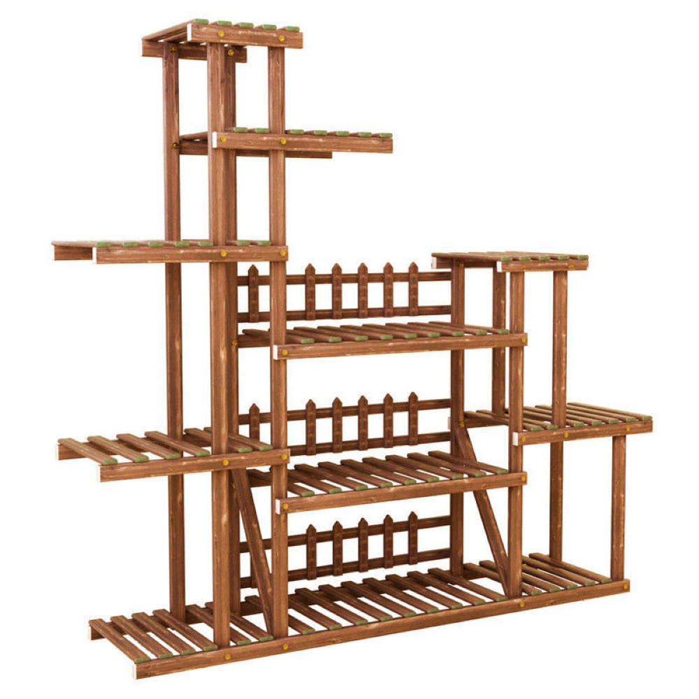 BLUMENSTÄNDER, braun 125/113/25 cm - Braun, Holzwerkstoff (25/125/113cm) - Rexo