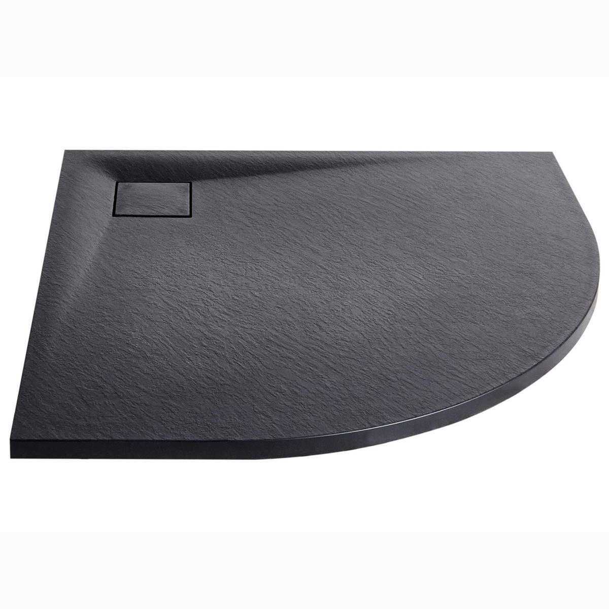 CĂDIȚĂ DE DUȘ 80/80/3 cm neagră Paron - negru, material plastic (80/3/80cm) - Beliani