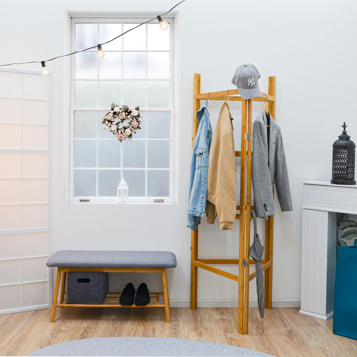XL-RAUMTEILER 180/180cm Bambus - Braun, Holz (6/180/180cm) - Dunedesign