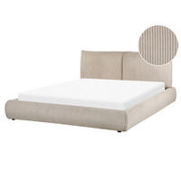 POLSTERBETT mit Lattenrost 160x200 cm Beige Vinay - Taupe, Textil (160/200cm) - Beliani
