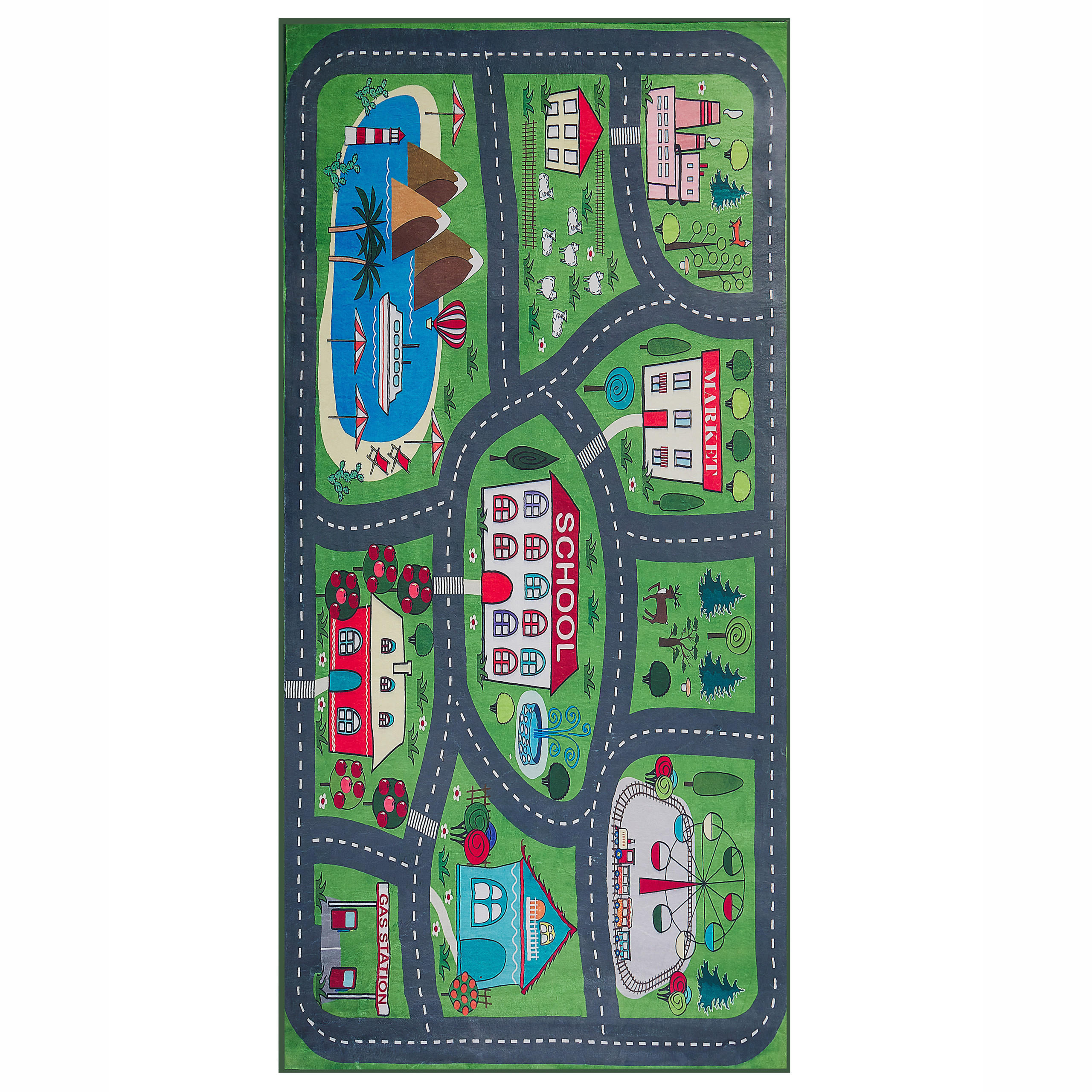 KINDERTEPPICH Tutak 150/80 cm - Grün, Kunststoff (80/150cm) - Beliani