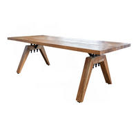 ESSTISCH MIT GERADER KANTE WOODY Braun Akazie - Schwarz/Braun, Akazienholz/Holz (280/100/78cm) - KAWOLA