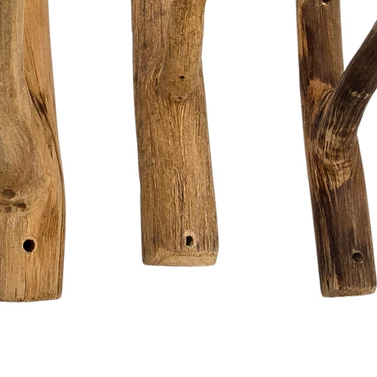 GARDEROBENHAKEN LIMB Teakholz Wurzel - Naturfarben, Holz (2/17/10cm) - DESIGN DELIGHTS