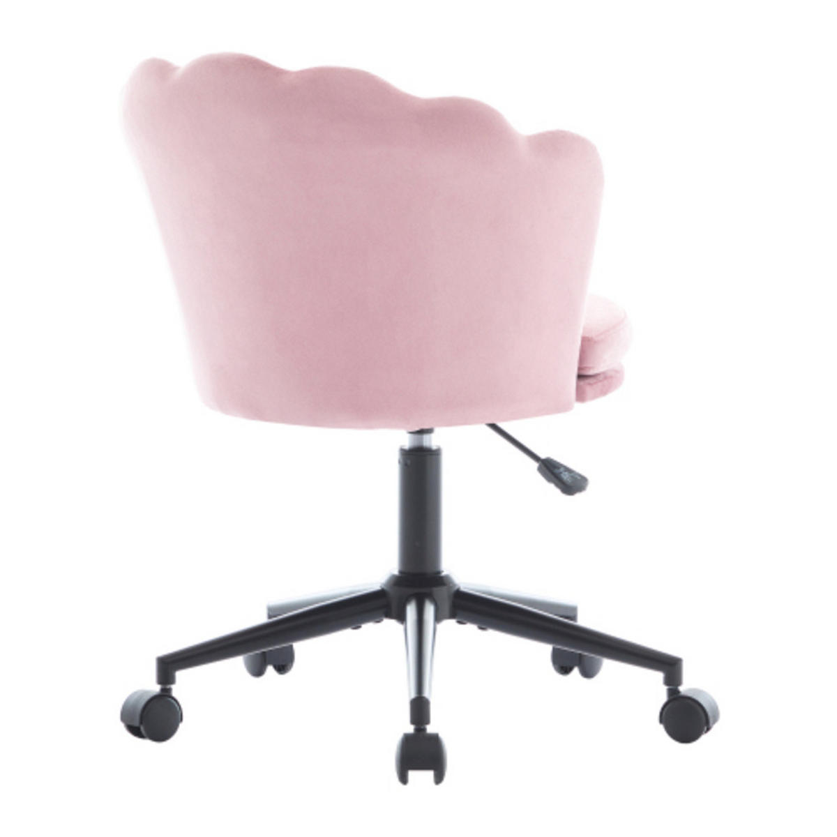 DREHSTUHL 55×62×73-83cm höhenverstellbar, Samt, rosa - Rosa, Textil (62/83/55cm) - Luhomfu