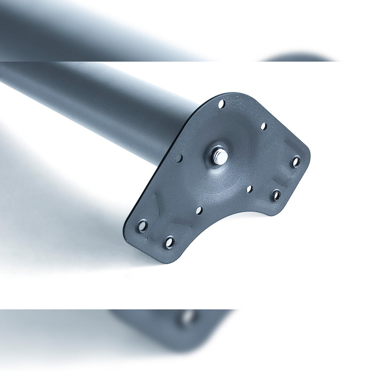 TISCHBEINE, Durchmesser 60mm, H 830mm, Stahl, Nickel satiniert 4er-set - Silberfarben, Metall (14.2/83/14.2cm) - EMUCA