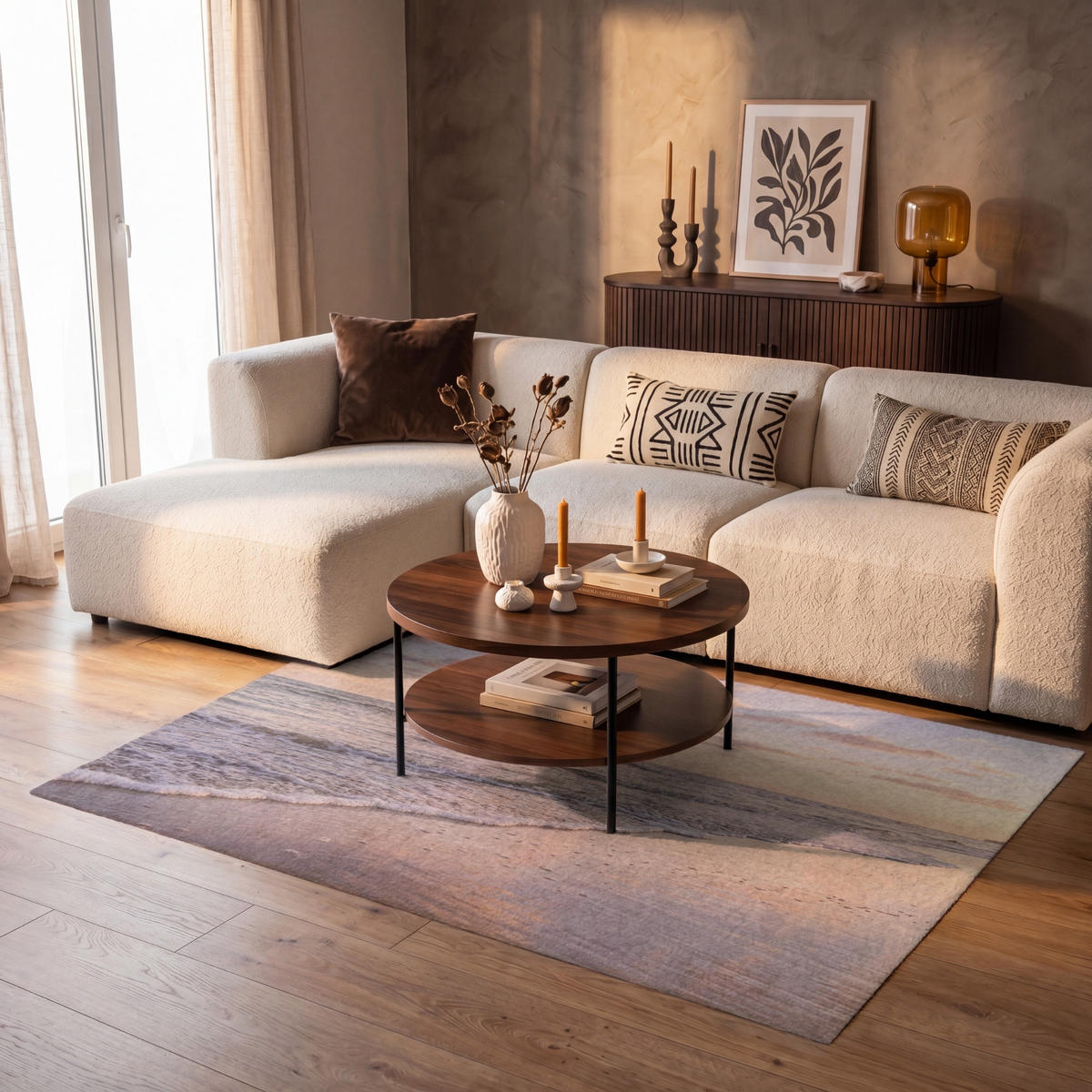 KOBERCE - Pláž - Príboj - Oblaky - 150x90 cm - svetloružová, textil/plast (150/0.4cm) - OnlyWow