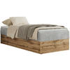 BOXBETT WOOD ZERO 90/200 - Hellgrau Cord - H4 - Topper T25 - Hellgrau, Textil (90/200cm) - MKS