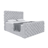 BOXBETT Duke - Hellgrau/Schwarz, Holzwerkstoff/Textil (120/200cm) - Meblini