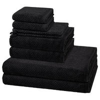 FROTTIERSET Pure 8-teilig - Dunkelgrau, Textil (50/100cm) - Cawö