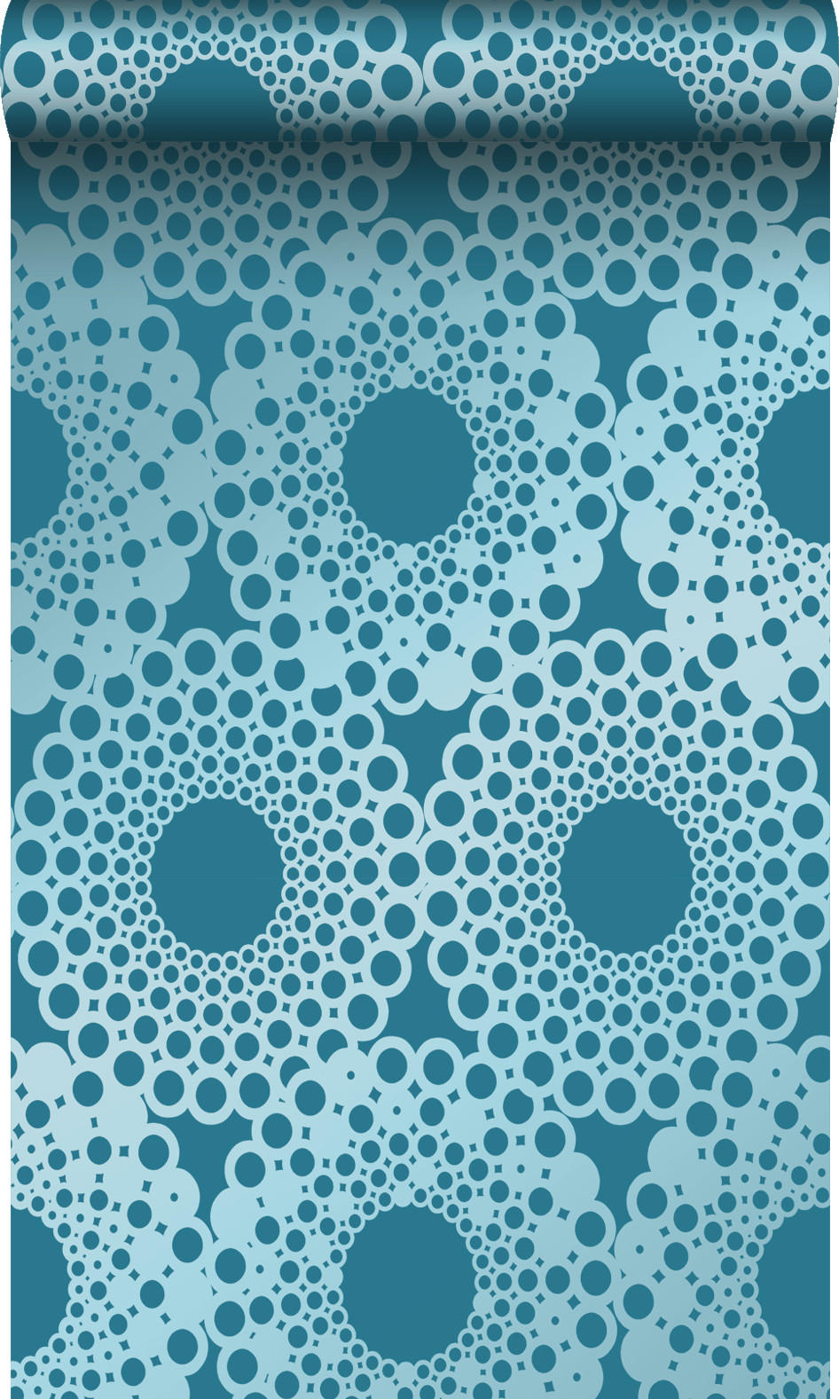 TAPETE grafische Form 53 cm x 10.05 m - Blau, Papier (53/1000cm) - Origin Wallcoverings