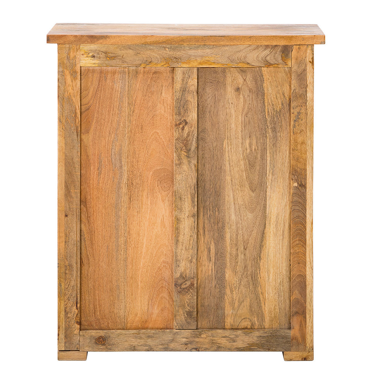 KOMMODE - Mango massiv / Eisen - Mango / Schwarz - Braun, Holz/Metall (75/90/36cm) - home24