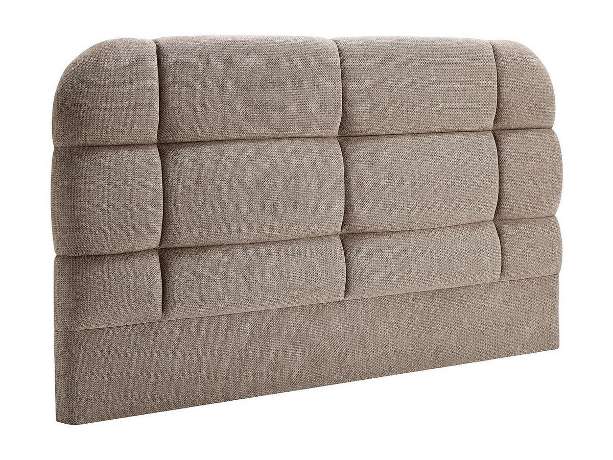 BETTKOPFTEIL - 2 Personen - stoff - taupe Foriosy - Taupe, Textil (181/101/11cm) - Vente-Unique
