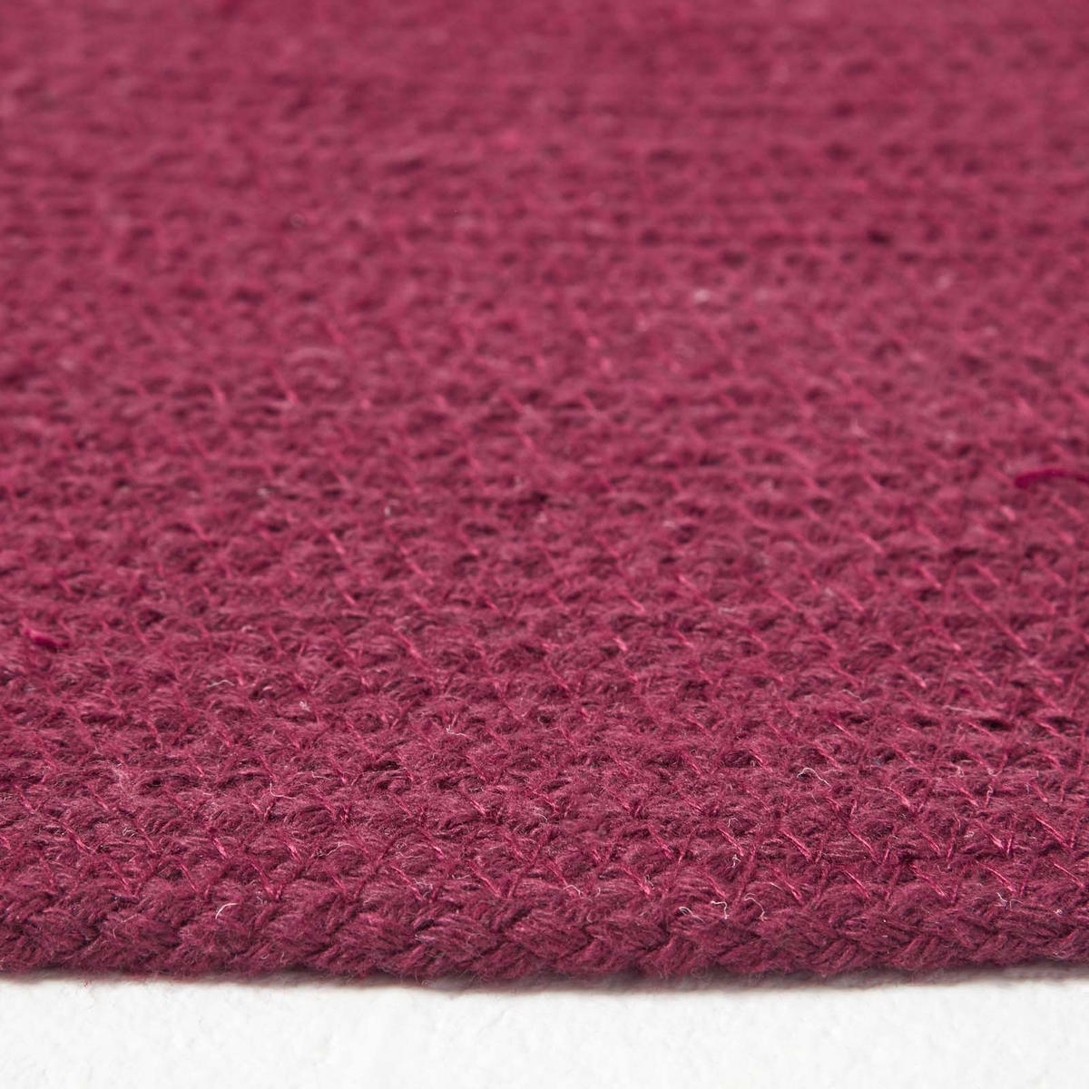 TEPPICH geflochten oval 110/170 cm - Weinrot, Textil (110/170cm) - Homescapes