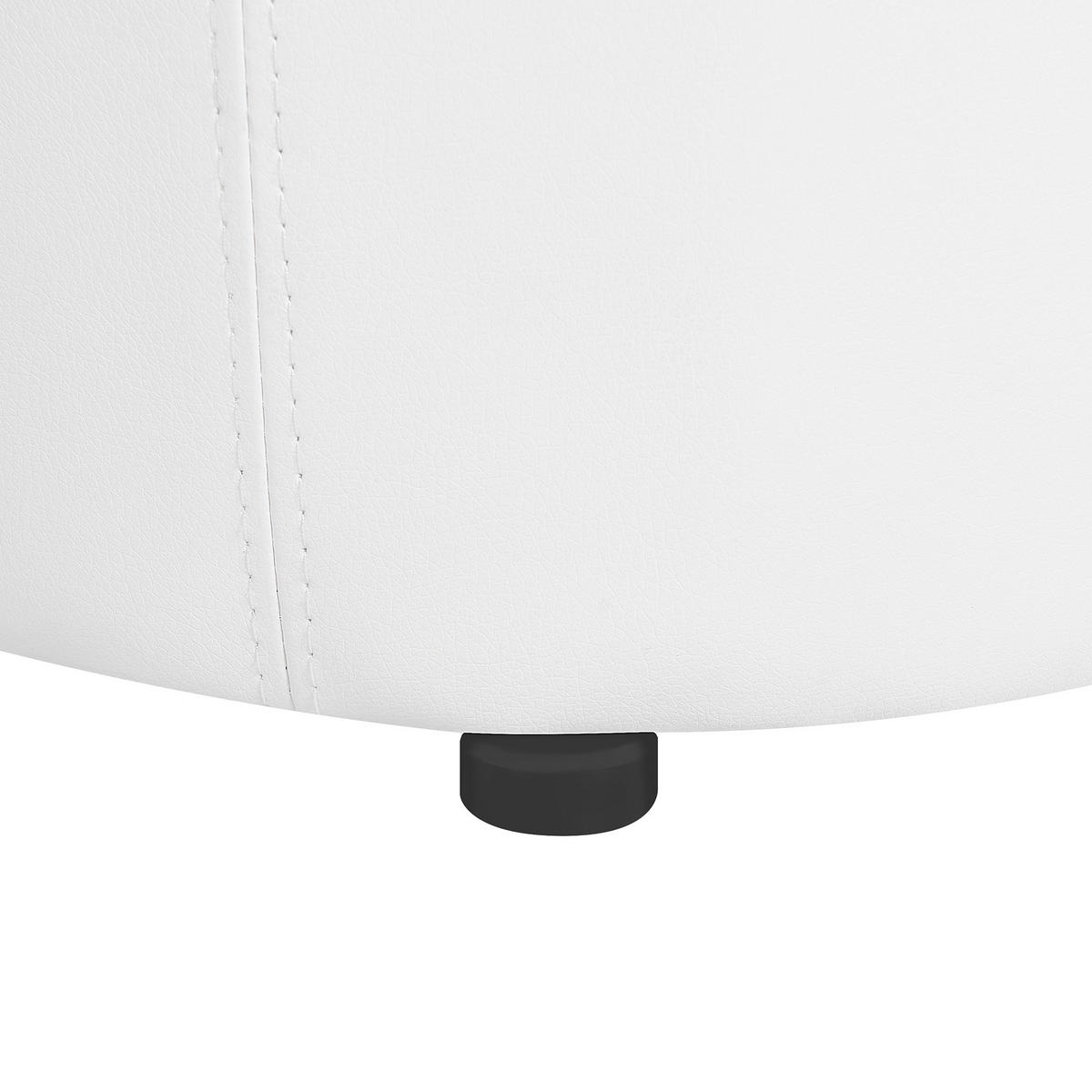POUF Maryland 38/38/40 cm - Weiß, Kunststoff (38/40/38cm) - Beliani