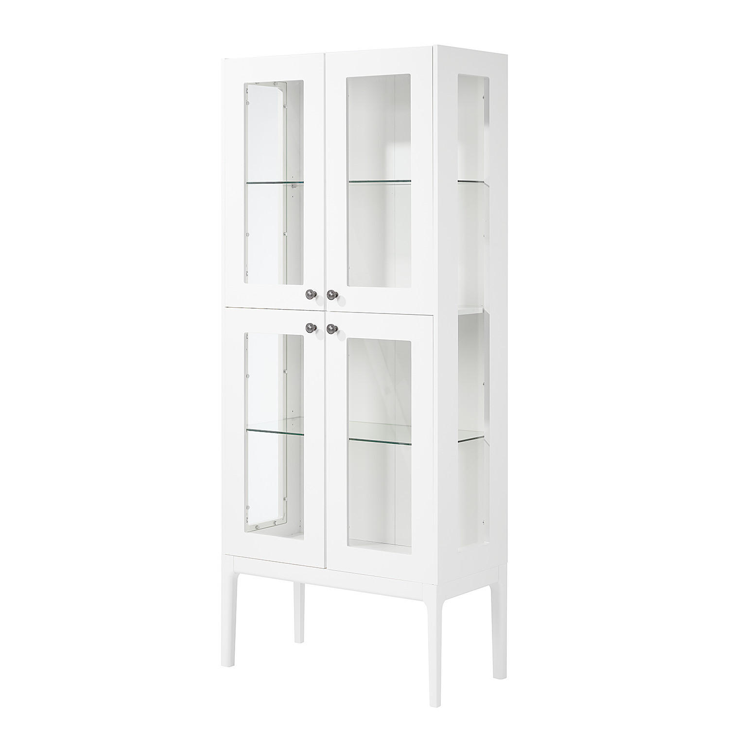 VITRINENSCHRANK - Weiß - Weiß, Holz/Holzwerkstoff (80/190/40cm) - home24