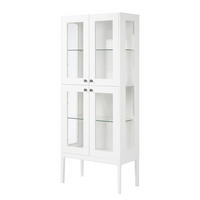 VITRINENSCHRANK - Weiß - Weiß, Holz/Holzwerkstoff (80/190/40cm) - home24