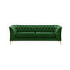 2,5-SITZER-SOFA Chesterfield Modern-Velluto 10 - Grün, Holz/Textil (209/74/80cm)