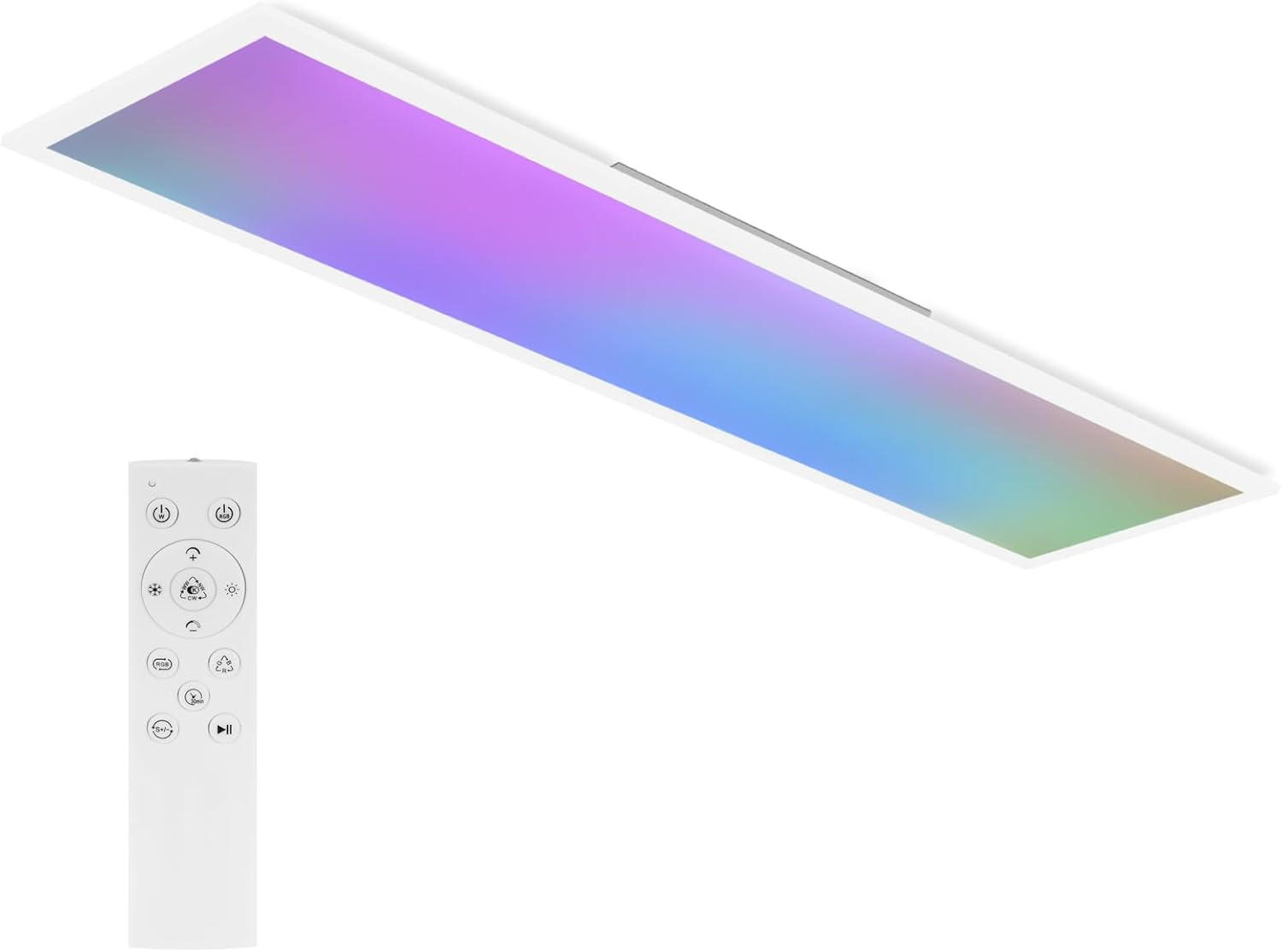 LED-DECKENLEUCHTE Quillon 100/25/5 cm - Weiß, Metall (25/100/5cm) - ZMH