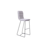 BARHOCKER VINCE Hellgrau Webstoff - Hellgrau, Textil (46/121/58cm) - KAWOLA