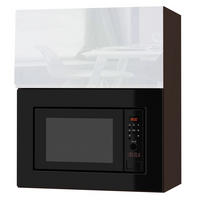 MIKROWELLENUMBAUSCHRANK Avellino W2MK/60 weiß Acryl Hochglanz / Lava 60 / 32,5 / 72cm - Dunkelgrau/Weiß Hochglanz, Holz/Holzwerkstoff (60/72/32.5cm) - Feldmann-Wohnen