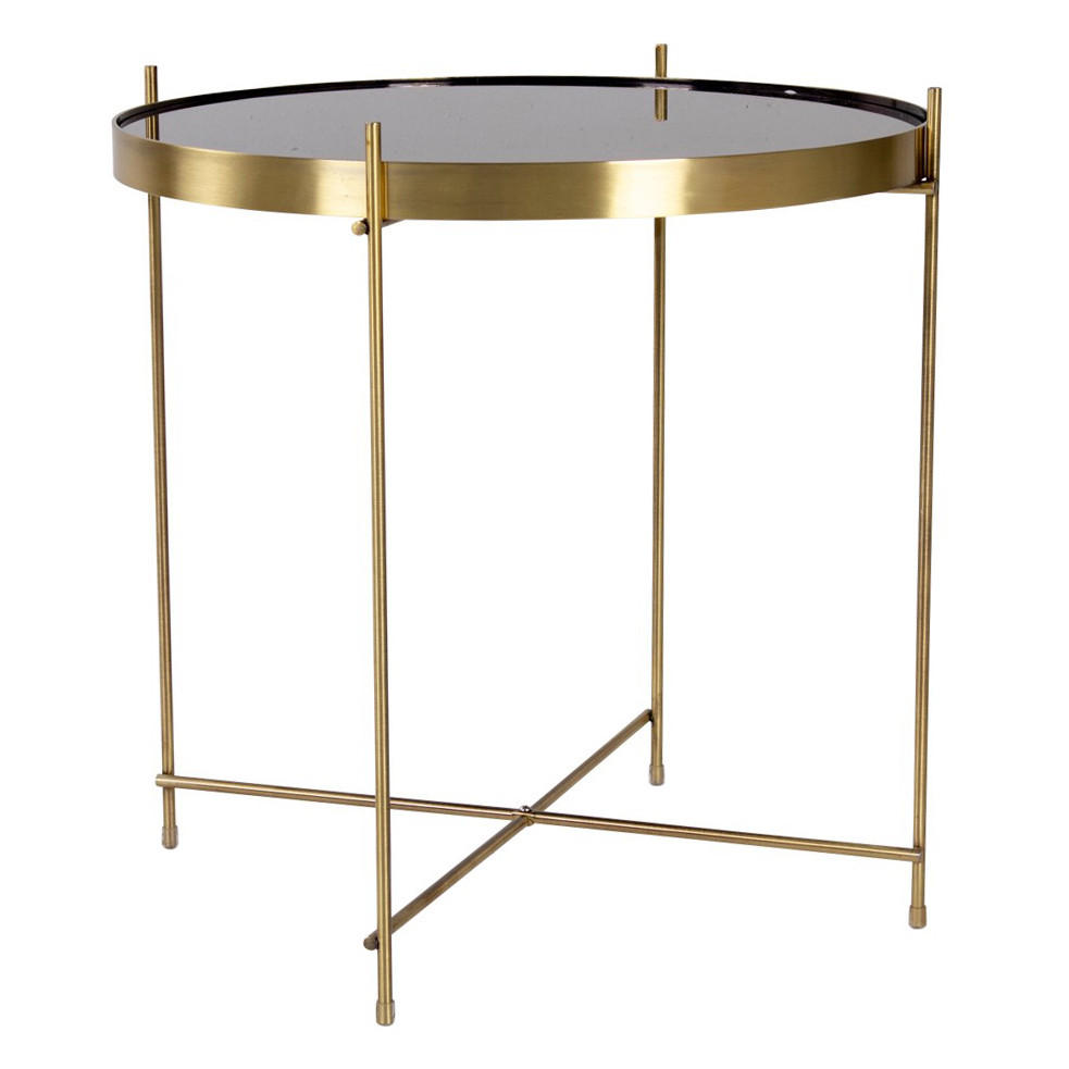 COUCHTISCH 48x48 cm messingfarben Stahl - Goldfarben, Holzwerkstoff (48/48/48cm) - ebuy24