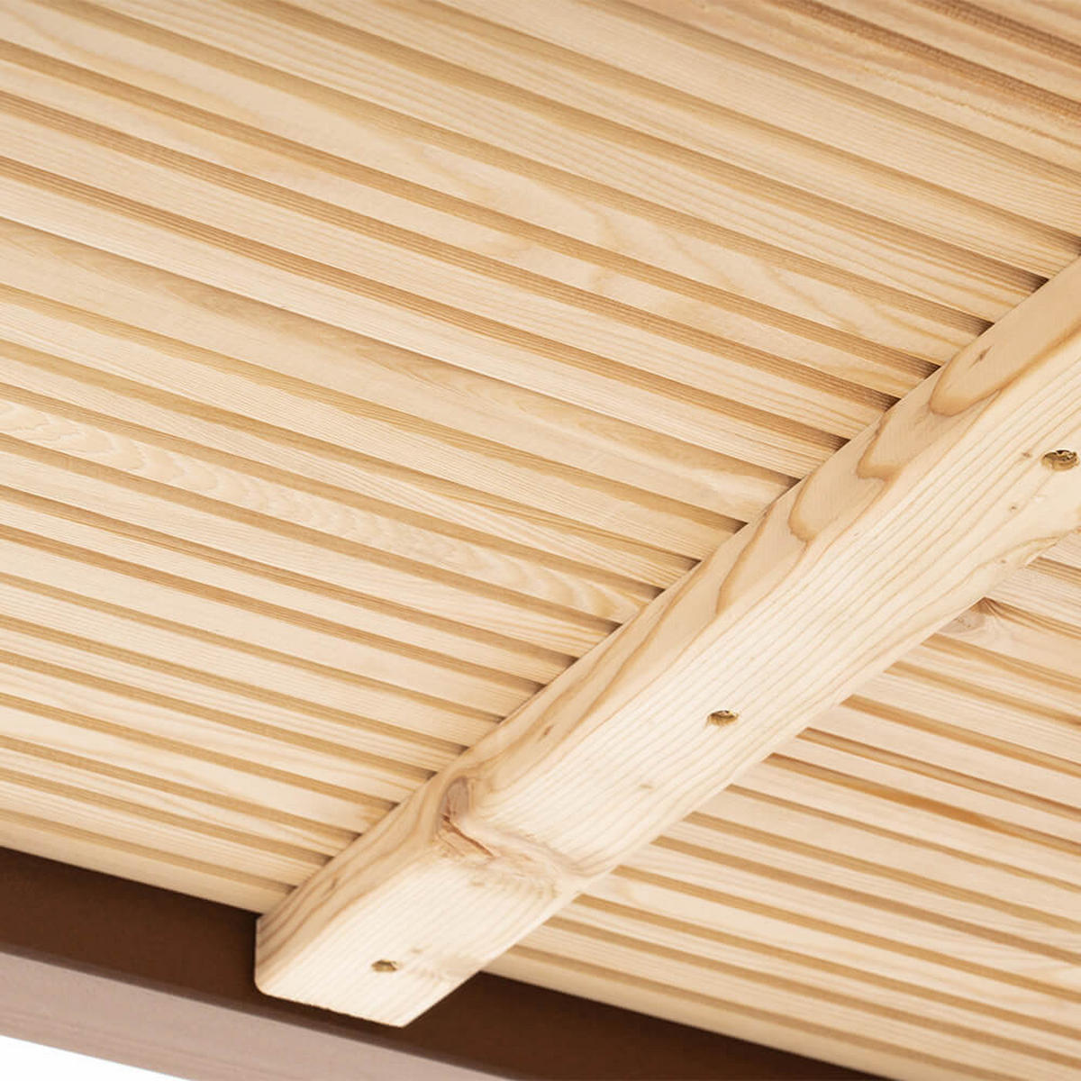 SITZGARNITUR KOBON - Farbe: Braun, Ausführung: 1 x Bank - Braun, Holz/Metall (194.5/40/46cm) - Home Deluxe