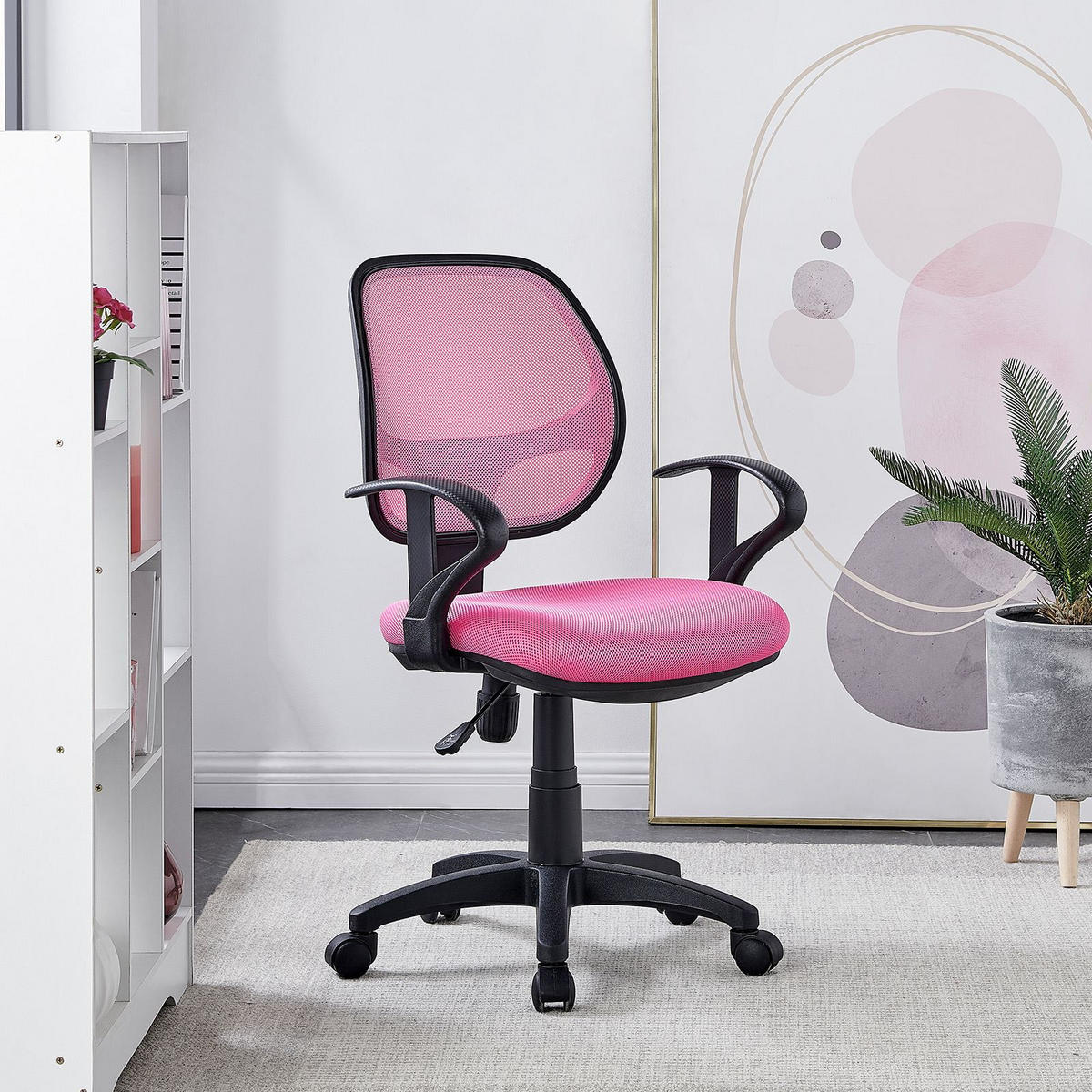 KINDERDREHSTUHL COOL - Pink, Textil (58/97/58cm) - IDIMEX