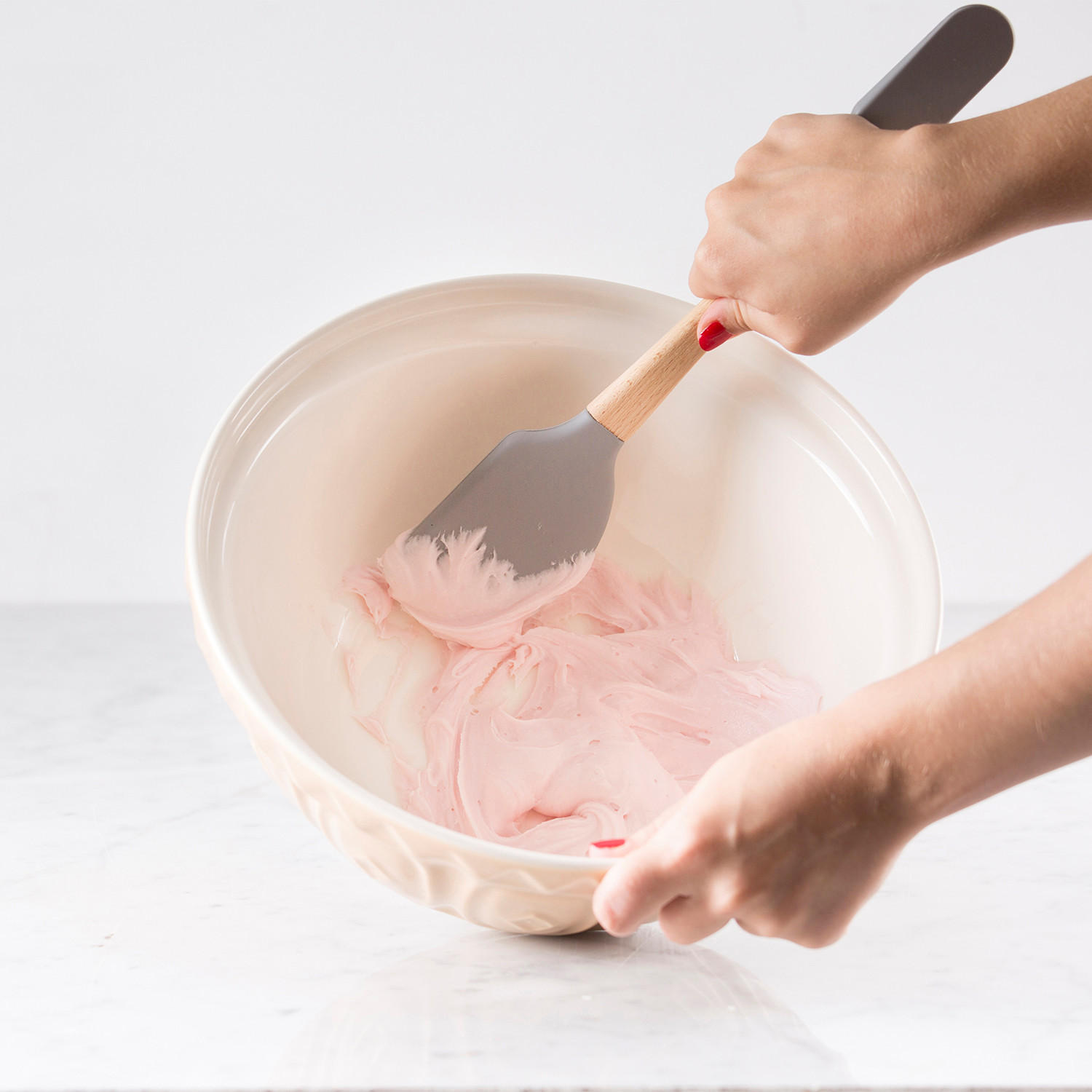 SILIKONSPATEL 2-IN-1 - Rot, Holz (7/1/32cm) - Mason Cash