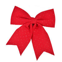 SCHLEIFE Santa Lila Rot 24x24x28 cm Kunststoff - Rot, Kunststoff (24/28/24cm) - Mondex