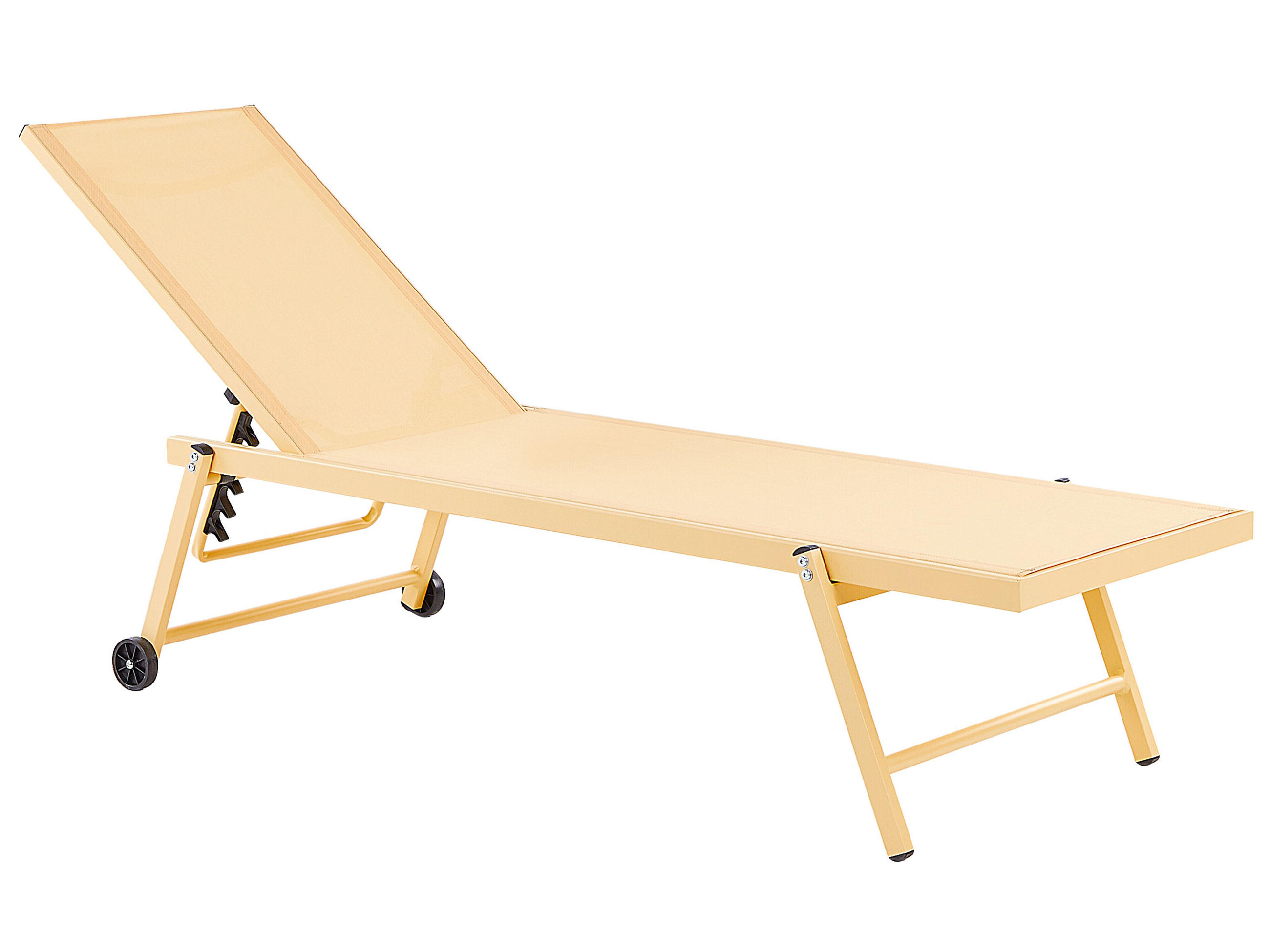 GARTENLIEGE Gelb Portofino - Goldfarben, Metall (198/107/65cm) - Beliani