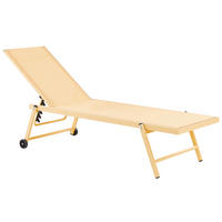 GARTENLIEGE Gelb Portofino - Goldfarben, Metall (198/107/65cm) - Beliani