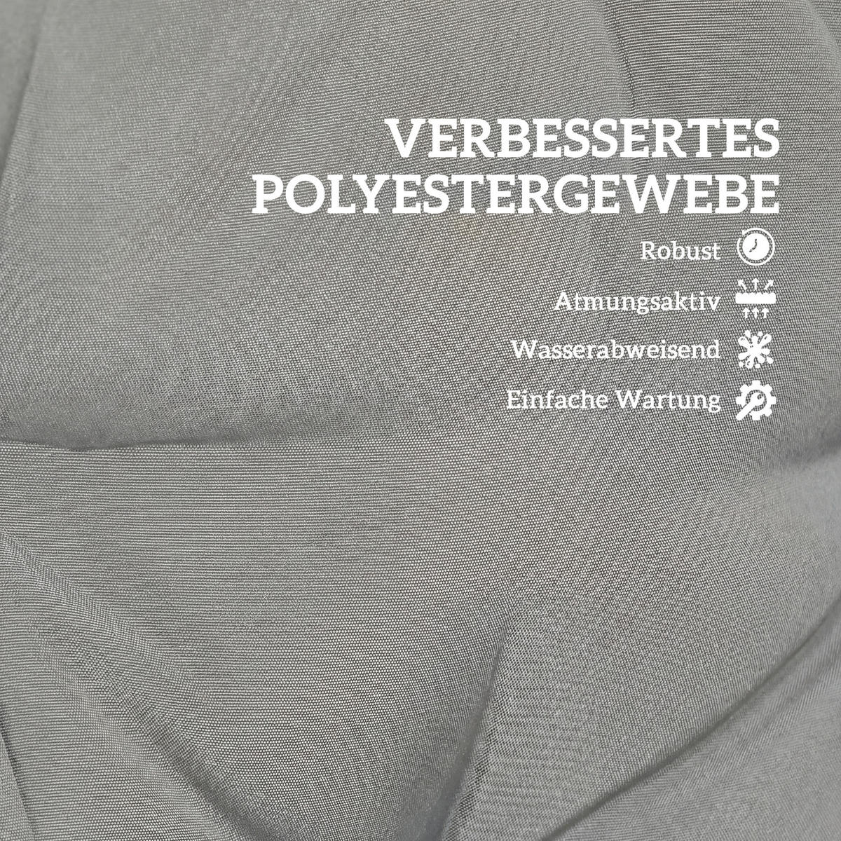 SADA 2 SEDACÍCH POLŠTÁŘŮ Polyester PP-bavlna Světle šedá - světle šedá, textil (120/50/8cm) - Outsunny