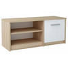 FERNSEHKOMMODE BODO 1D Sonoma Eiche-Weiß 98/35/42 cm - Weiß/Sonoma Eiche, Holzwerkstoff (98/42/35cm) - Matkam Möbel