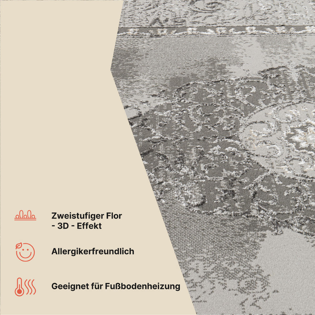 TEPPICH ARES Dunkelgrau 300/400 cm - Dunkelgrau, Textil (300/400cm) - Tapiso