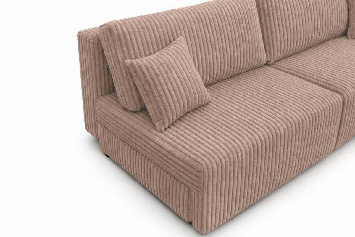 SOFA Mit Schlaffunktion Und Bettkasten, Cordstoff Tilia, Braun, BEST MINI - Braun, Holz (200/83/98cm) - Kaiser Möbel