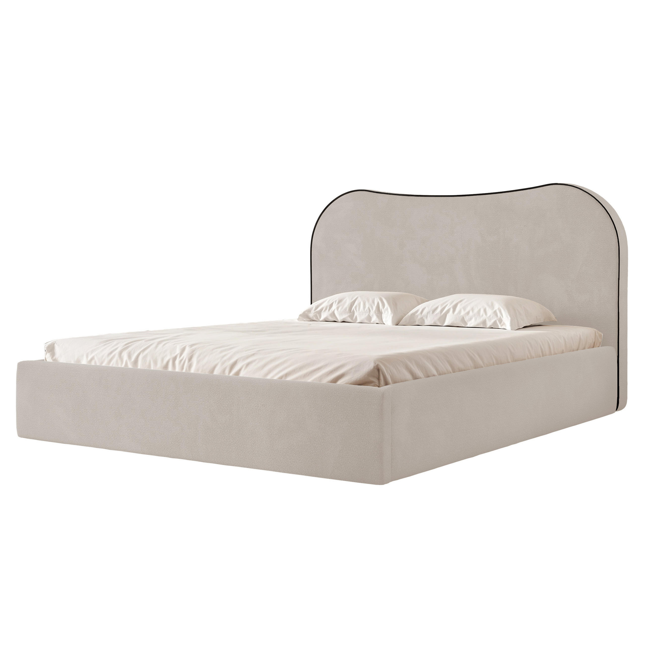POLSTERBETT Rotello 160x200 cm Hellgrau Chenille Stoff – (Bettkasten, Lattenrost) - Hellgrau, Holz/Holzwerkstoff (160/200cm) - Ravio